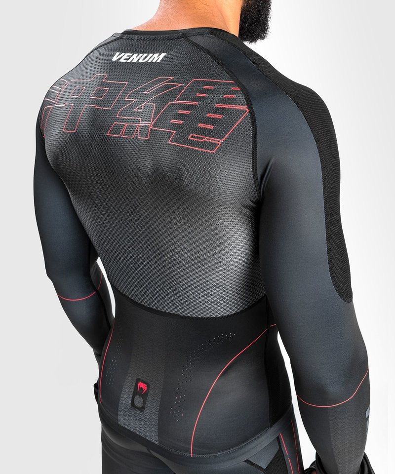 Venum Venum OKINAWA 3.0 Rash Guard L/A Schwarz Rot