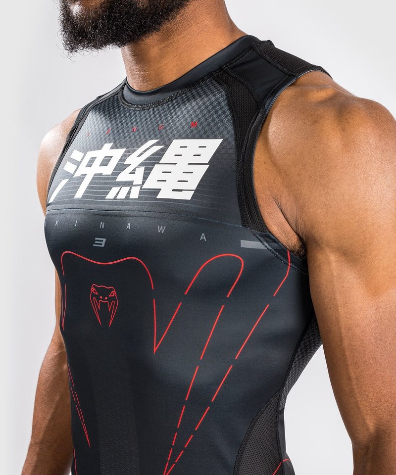 Venum Venum OKINAWA 3.0 Rash Guards Mouwloos Zwart Rood