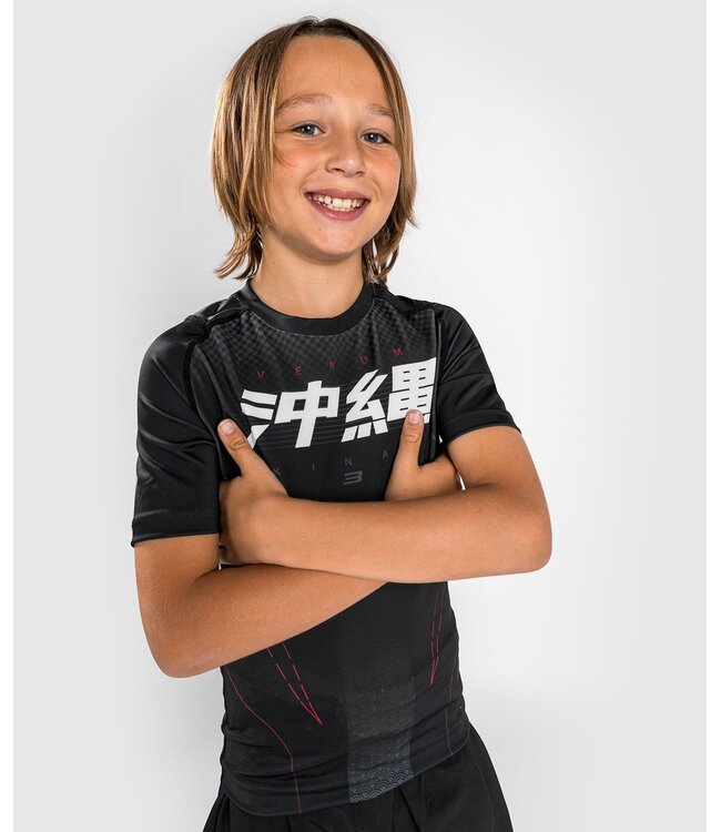 Venum OKINAWA 3.0 Rash Guard Kids Zwart Rood