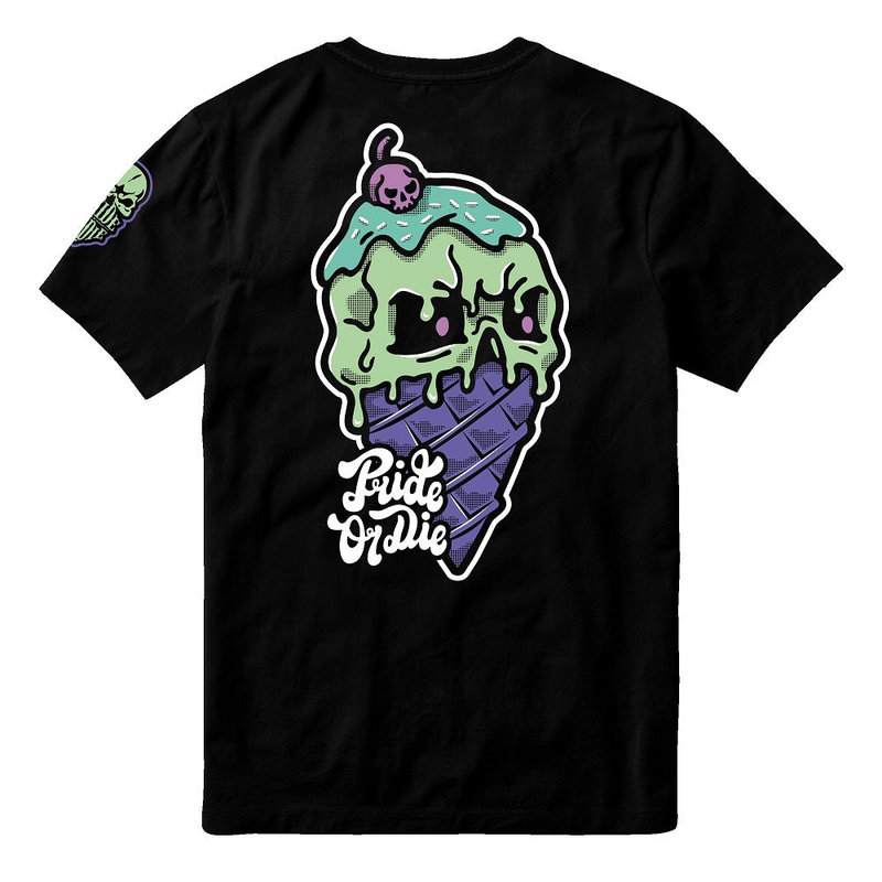 Pride or Die PRiDE or DiE T-Shirt Ice Cream Black