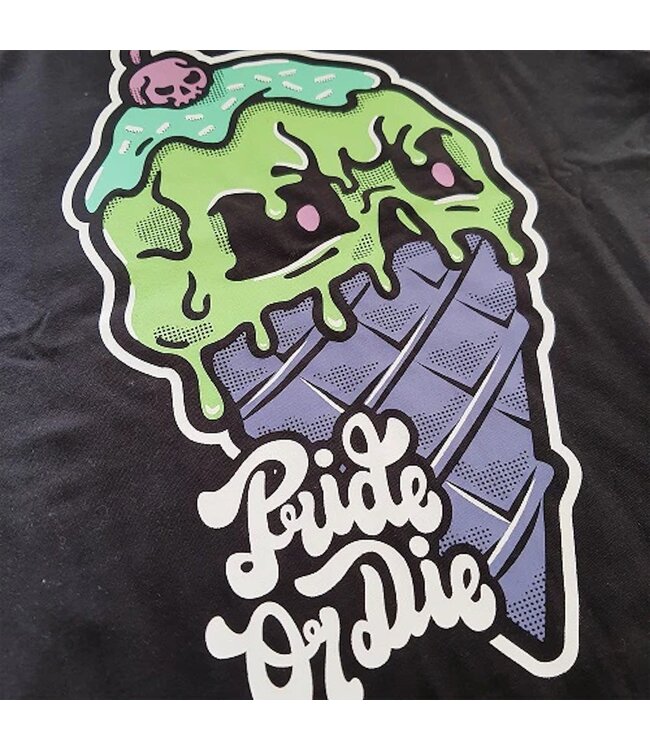 PRiDEorDiE T Shirt Ice Cream Zwart