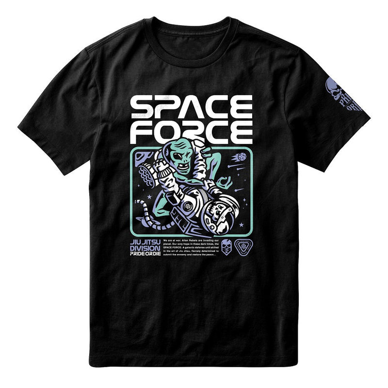 Pride or Die PRiDEorDiE T-Shirt Space Force Schwarz