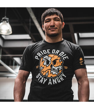 Pride or Die PRiDEorDiE T Shirt Stay Angry Zwart