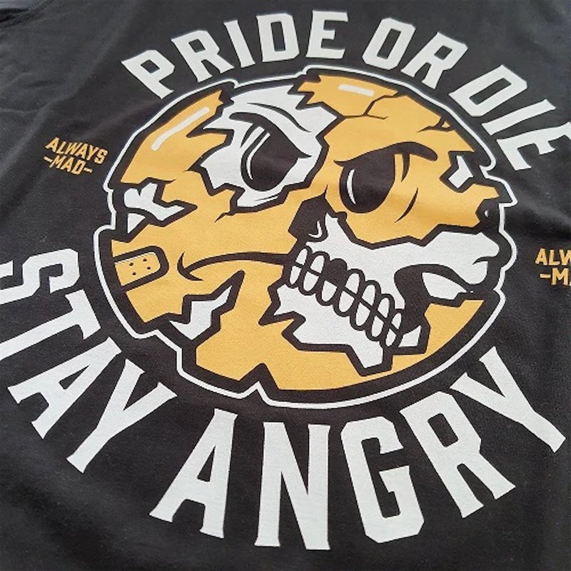 Pride or Die PRiDEorDiE T-Shirt Stay Angry Schwarz