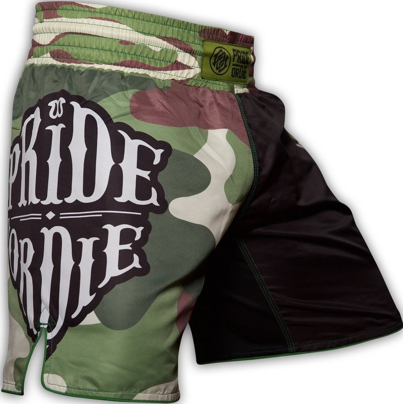 Pride or Die Pride or Die Reckless Fightshorts Jungle Camo Vechtsportbroek