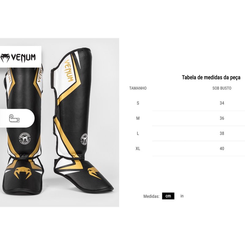 Venum Venum CONTENDER 2.0 Shin Guards Black White Gold