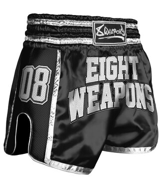 8 Weapons 8 WEAPONS Muay Thai Short Super Mesh Team 08 Zwart