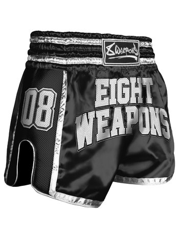 8 Weapons 8 WEAPONS Muay Thai Shorts Super Mesh Team 08 Schwarz