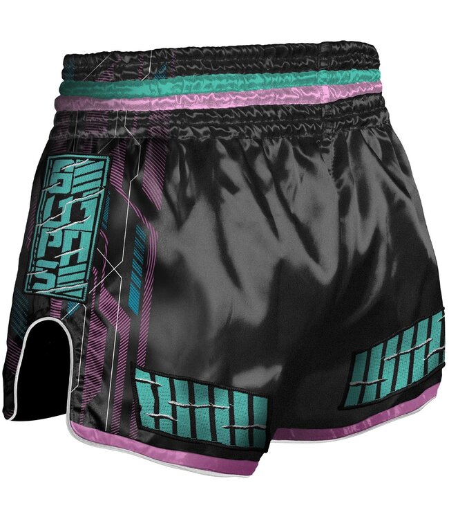 8 WEAPONS Muay Thai Shorts Samurai 2.0 Cyber Black Green
