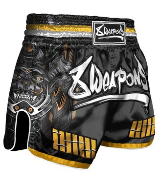 8 Weapons 8 WEAPONS Muay Thai Short Samurai 2.0 Cyber Zwart Goud