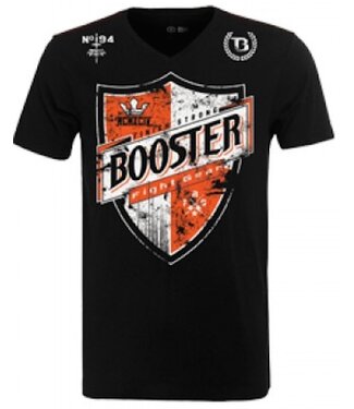 Booster Fightgear Booster V Neck Shield Vechtsport T Shirt Zwart