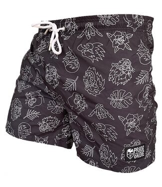 PRiDEorDiE PRiDEorDiE Swim & Training Shorts WILD SIDE Black