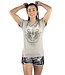 8 Weapons 8 Weapons T Shirt Sak Yant Tigers Grey White