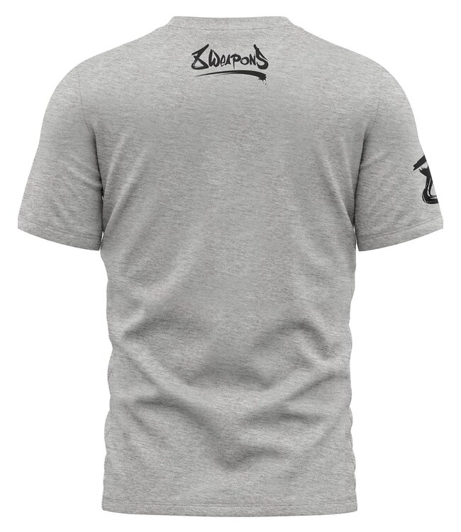 8 Weapons T Shirt Sak Yant Tigers Grijs Wit