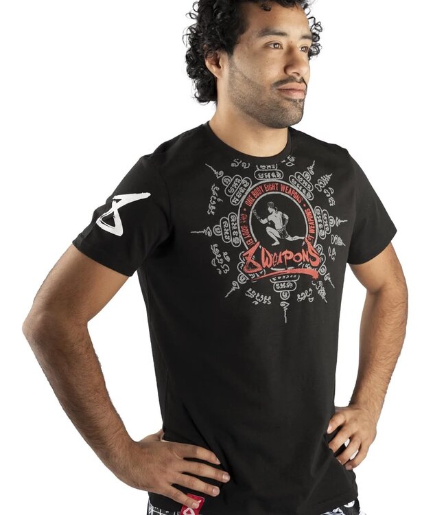 8 WEAPONS Muay Thai T-Shirt Eight Ways Yant Black