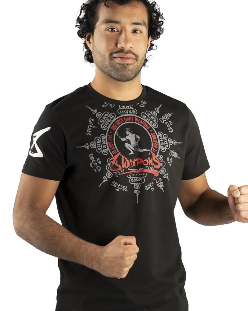 8 Weapons 8 Weapons Muay Thai T-Shirt Eight Ways Yant Schwarz