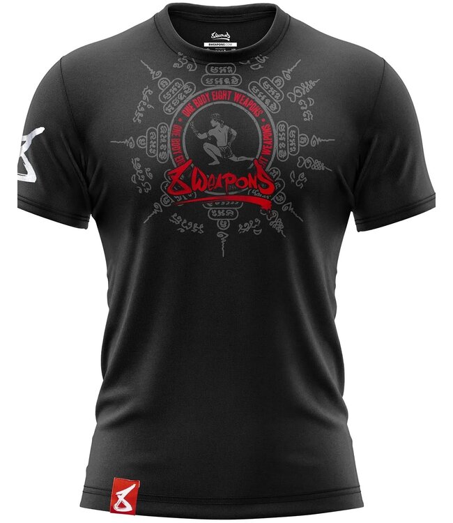 8 Weapons 8 WEAPONS Muay Thai T-Shirt Eight Ways Yant Black