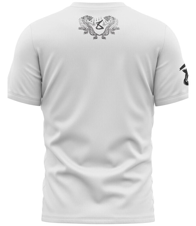 8 Weapons Muay Thai T-Shirt Eight Ways Yant Weiß Rot