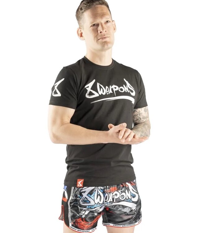 8 WEAPONS Muay Thai T-Shirt Unlimited Zwart
