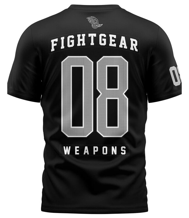 8 Weapons 8 WEAPONS Muay Thai T-Shirt Team 08 Zwart Wit