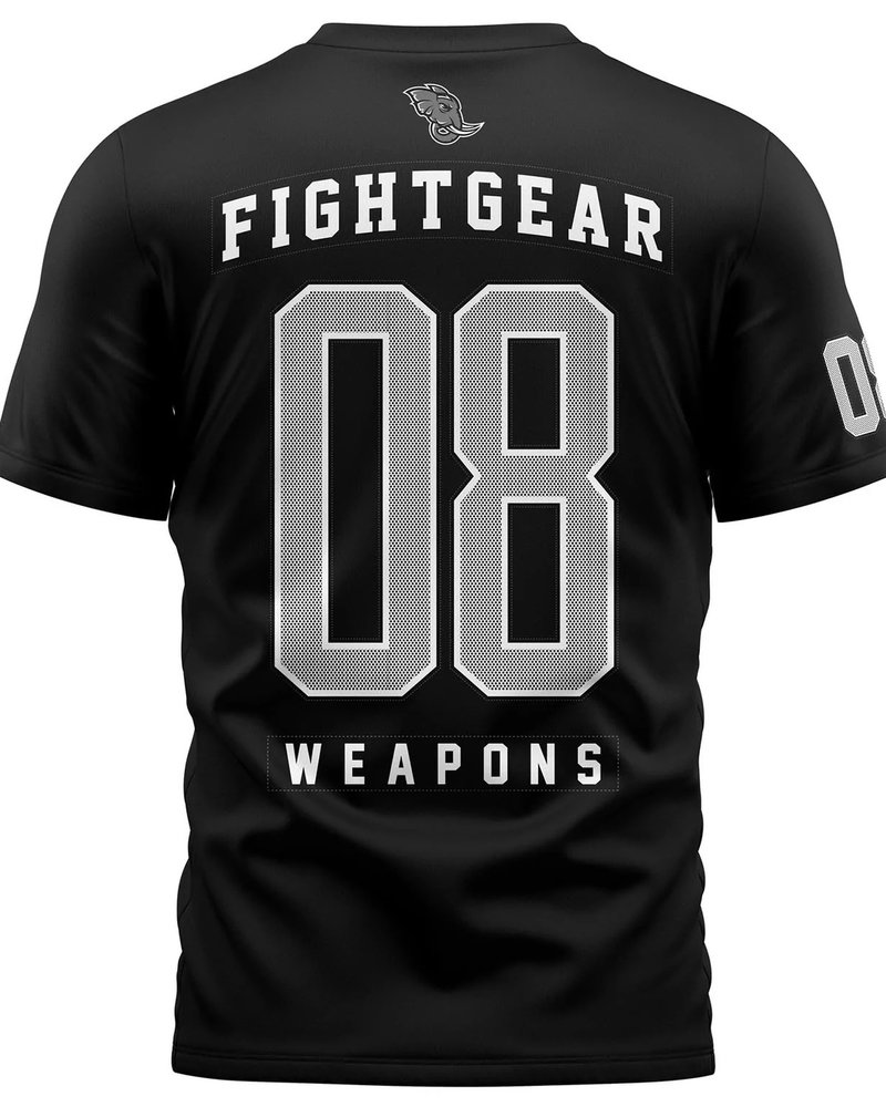 8 Weapons 8 WEAPONS Muay Thai T-Shirt Team 08 Black White