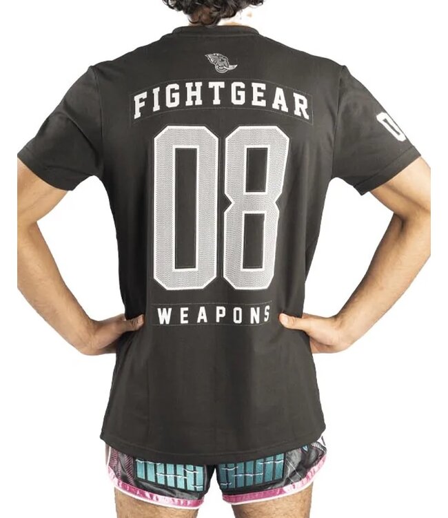 8 WEAPONS Muay Thai T-Shirt Team 08 Zwart Wit