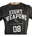8 Weapons 8 WEAPONS Muay Thai T-Shirt Team 08 Schwarz Weiß
