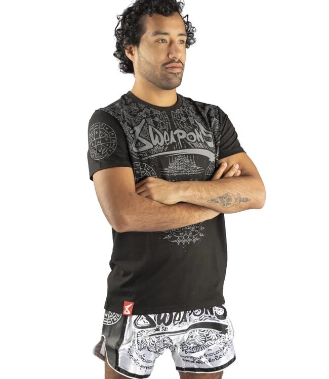 8 WEAPONS Muay Thai T-Shirt T Yantra Black Grey