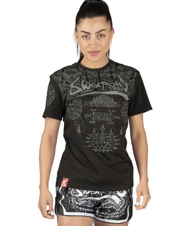 8 WEAPONS Muay Thai T-Shirt T Yantra Zwart Grijs
