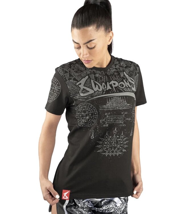 8 WEAPONS Muay Thai T-Shirt T Yantra Schwarz Grau