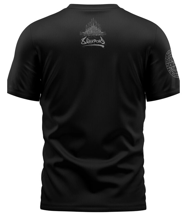 8 Weapons 8 WEAPONS Muay Thai T-Shirt T Yantra Black Grey