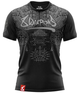 8 Weapons 8 WEAPONS Muay Thai T-Shirt T Yantra Schwarz Grau