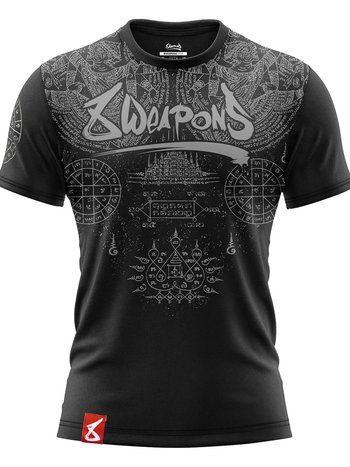 8 Weapons 8 WEAPONS Muay Thai T-Shirt T Yantra Black Grey