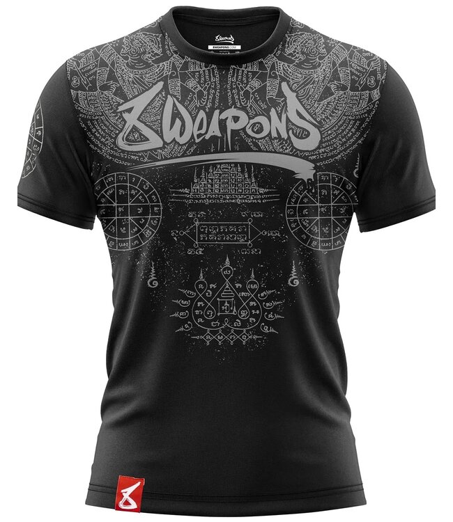 8 Weapons 8 WEAPONS Muay Thai T-Shirt T Yantra Zwart Grijs
