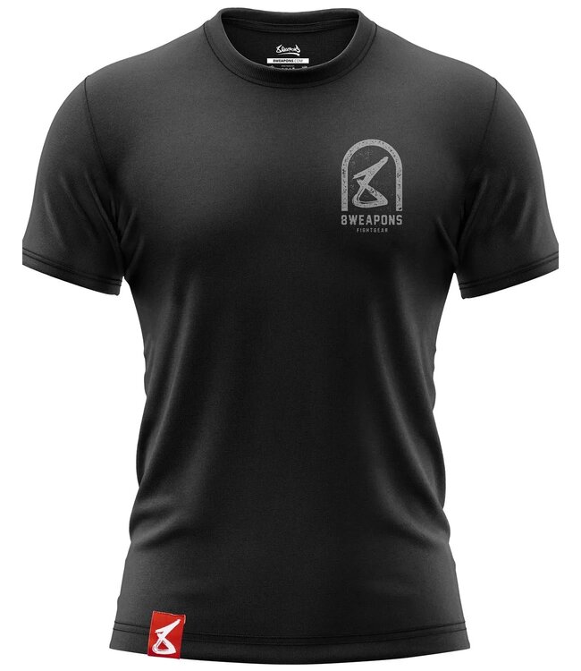 8 Weapons 8 Weapons Muay Thai T-Shirt Tombstone Schwarz Grau