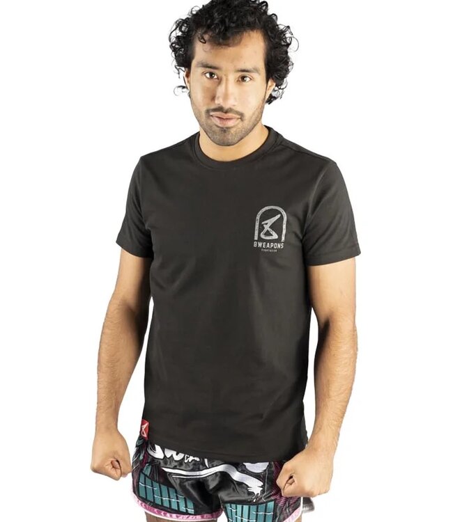 8 WEAPONS Muay Thai T-Shirt Tombstone Zwart Grijs
