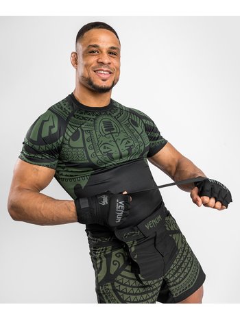 Venum Venum Nakahi Rashguard Kurzarm Schwarz Khaki