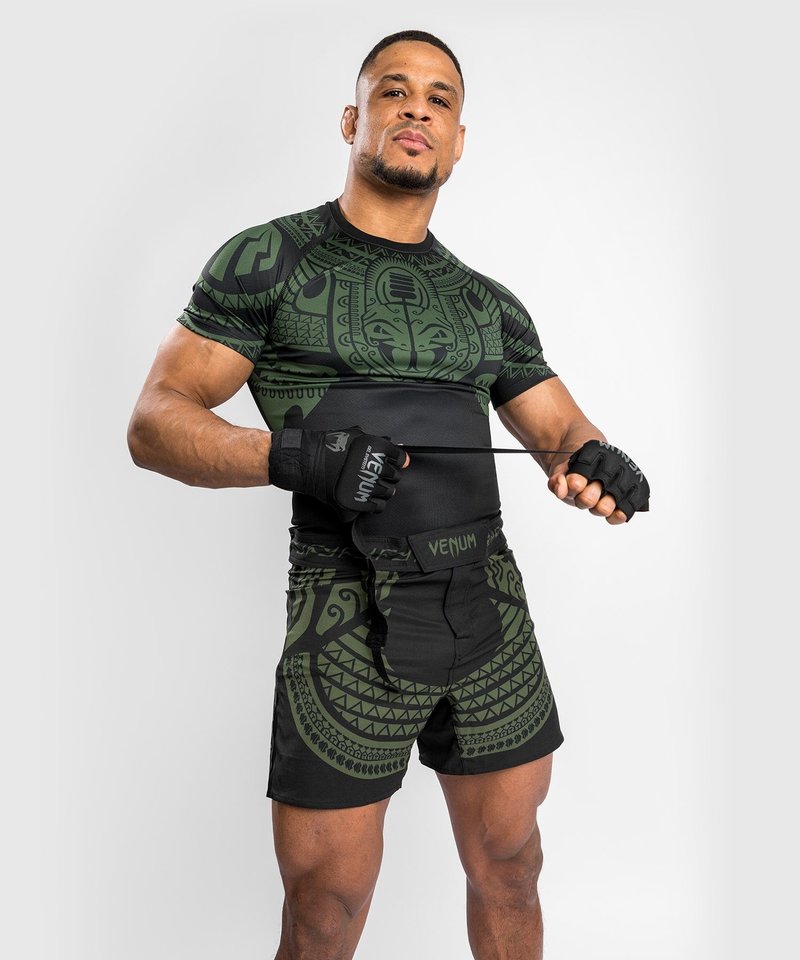 Venum Venum Nakahi Rashguard Kurzarm Schwarz Khaki