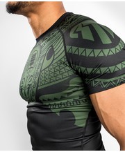 Venum Nakahi Rash Guard Korte Mouwen Zwart Khaki - FIGHTWEAR SHOP