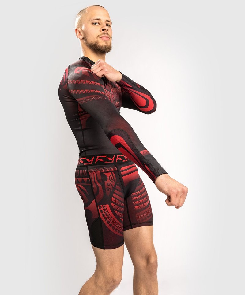 Venum Venum Nakahi Rash Guard Langarm Schwarz Rot