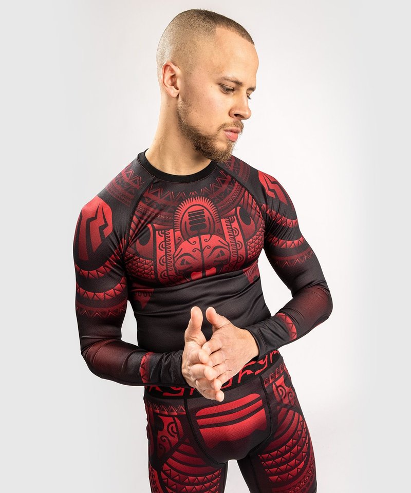 Venum Venum Nakahi Rash Guard Langarm Schwarz Rot