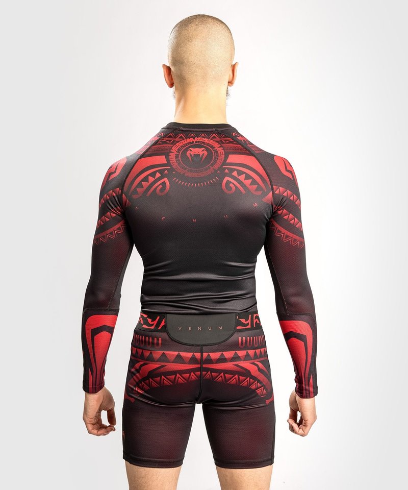 Venum Venum Nakahi Rash Guard Langarm Schwarz Rot