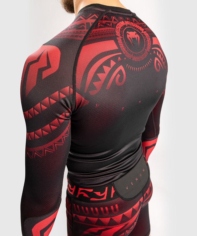 Venum Venum Nakahi Rash Guard Langarm Schwarz Rot