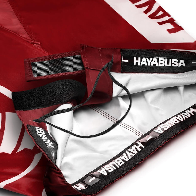 Hayabusa Hayabusa Icon Mittellange Kampfshorts Rot Weiß
