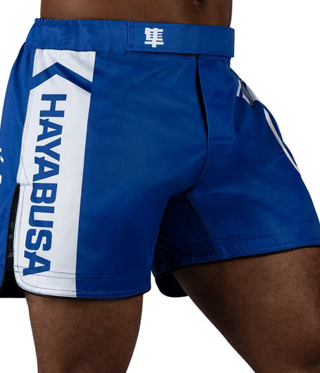 Hayabusa Icon Mid-Length Fight Shorts Black White - FIGHTWEAR SHOP EUROPE