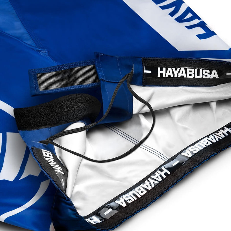 Hayabusa Hayabusa Icon Mittellange Kampfshorts Blau Weiß
