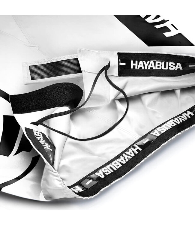 Hayabusa Icon Mittellange Fightshorts Weiß Schwarz