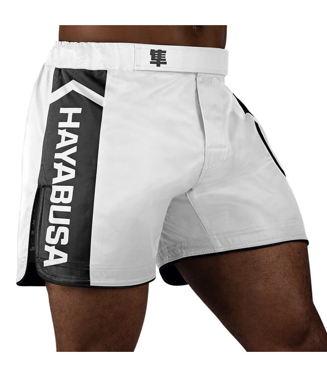Hayabusa Icon Mid-Length Vechtsport Broek Wit Zwart