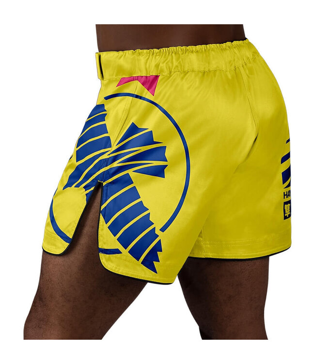 Hayabusa Hayabusa Icon Mid-Length Fight Shorts Yellow Blue