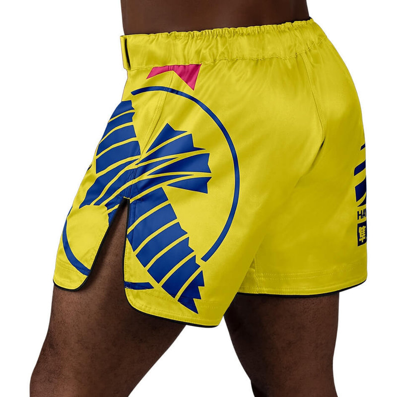 Hayabusa Hayabusa Icon Mid-Length Fight Shorts Yellow Blue